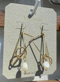 Geometric Bar Beaded Drop Earrings - W3-0081