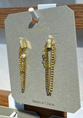 Looped Chain Tassel Earrings - W3-0103