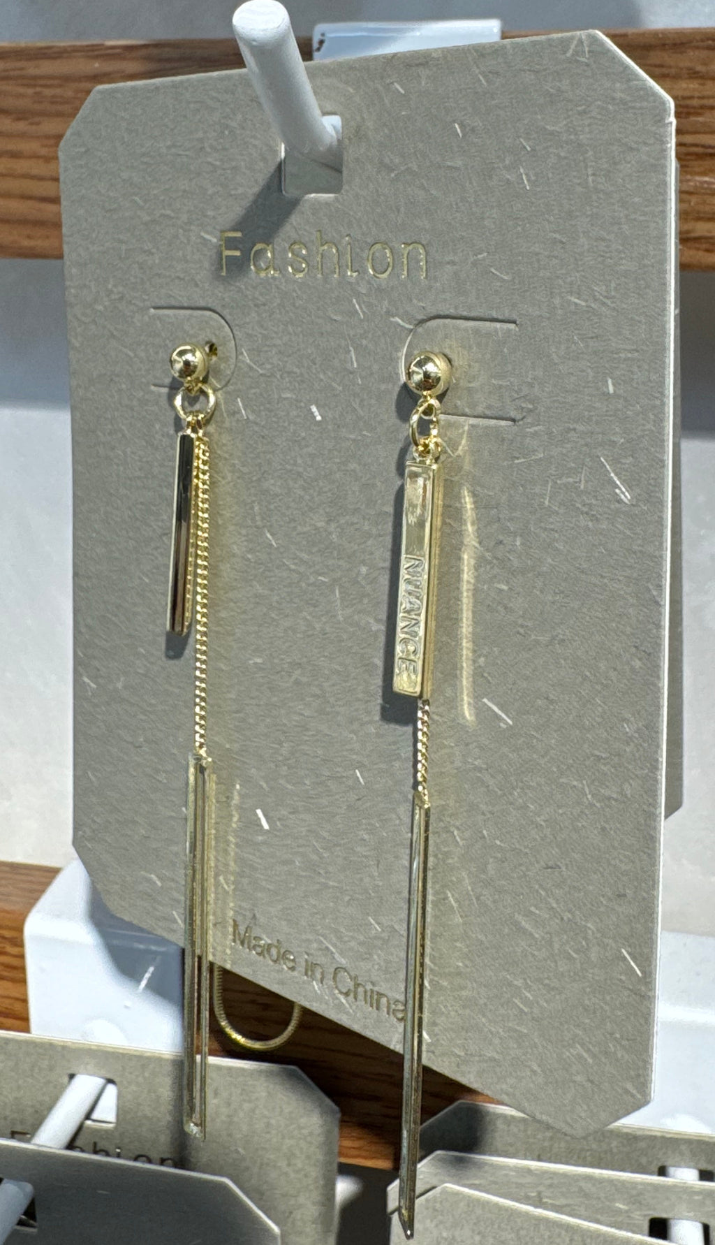 Double Bar Threader Earrings - W3-0110