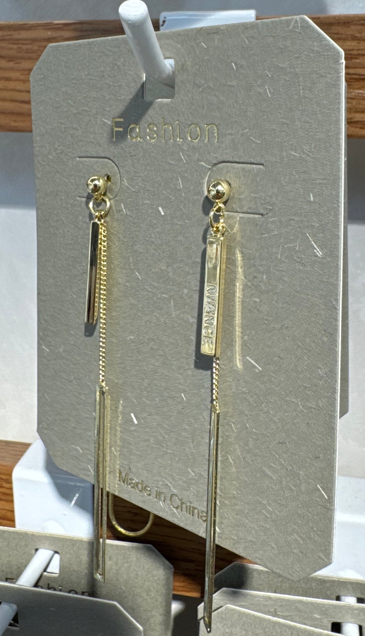 Double Bar Threader Earrings - W3-0110