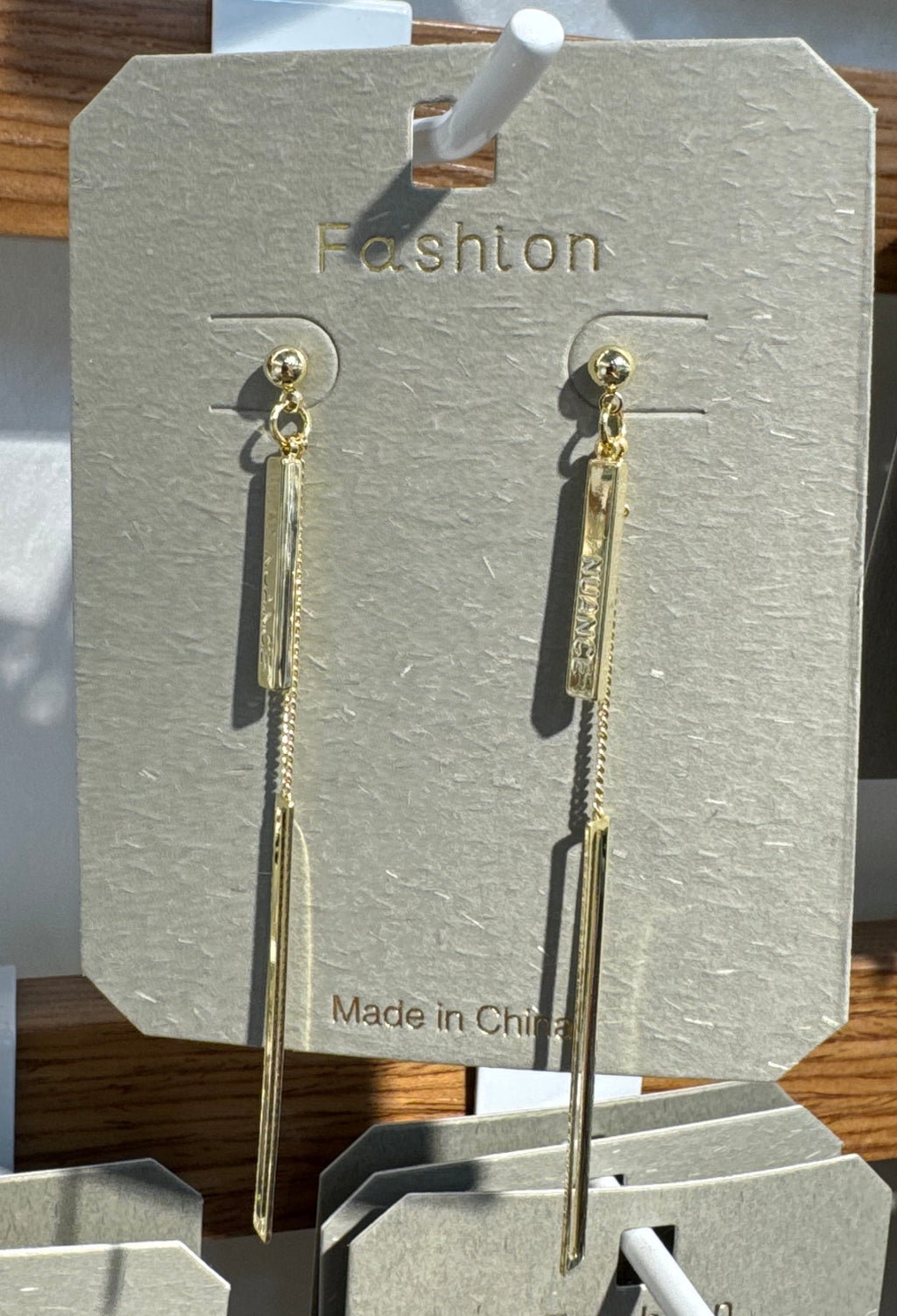 Double Bar Threader Earrings - W3-0110