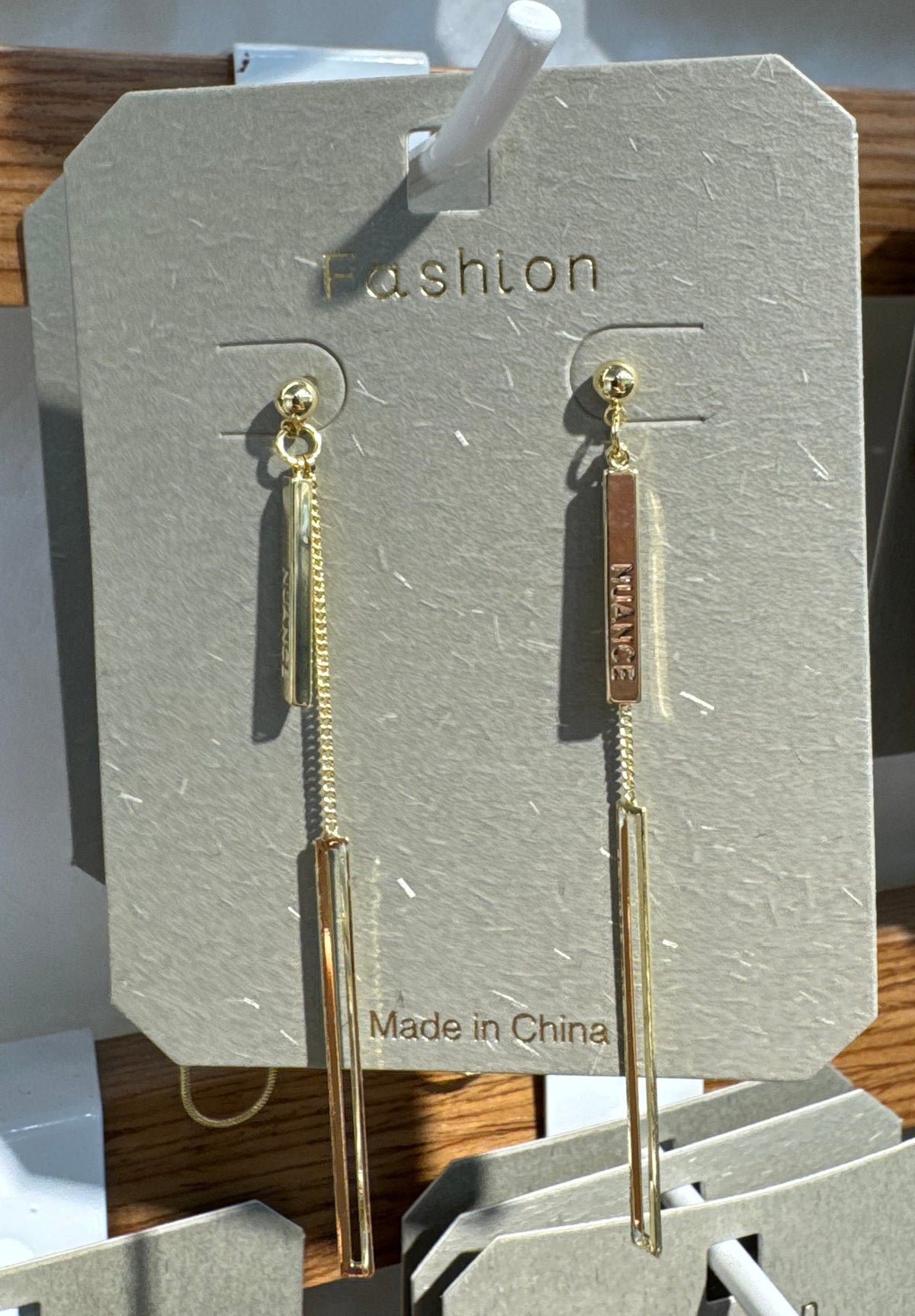Double Bar Threader Earrings - W3-0110