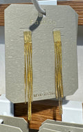 Slim Bar Chain Tassel Earrings - W3-0122
