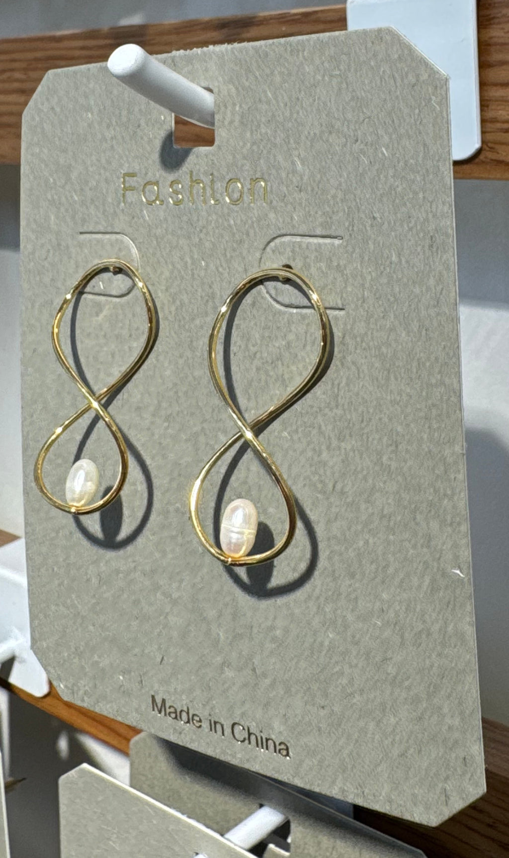 Infinity Loop Beaded Earrings - W3-0144