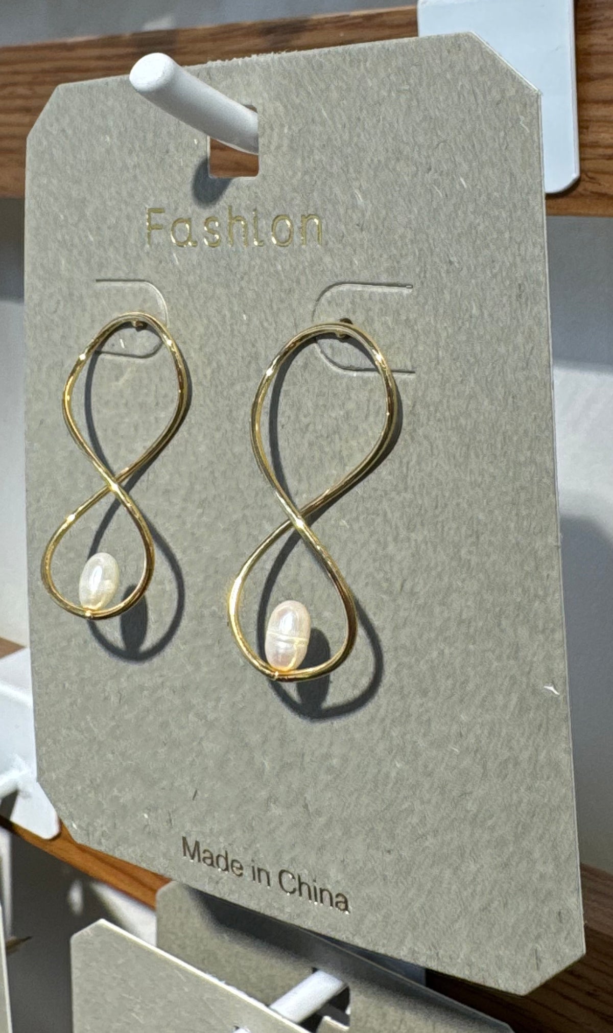 Infinity Loop Beaded Earrings - W3-0144