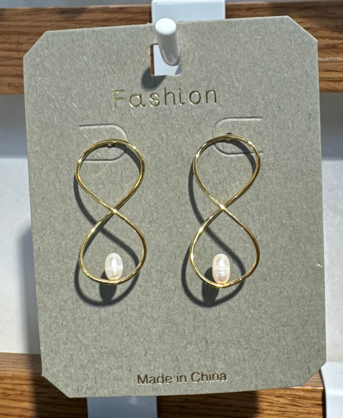 Infinity Loop Beaded Earrings - W3-0144