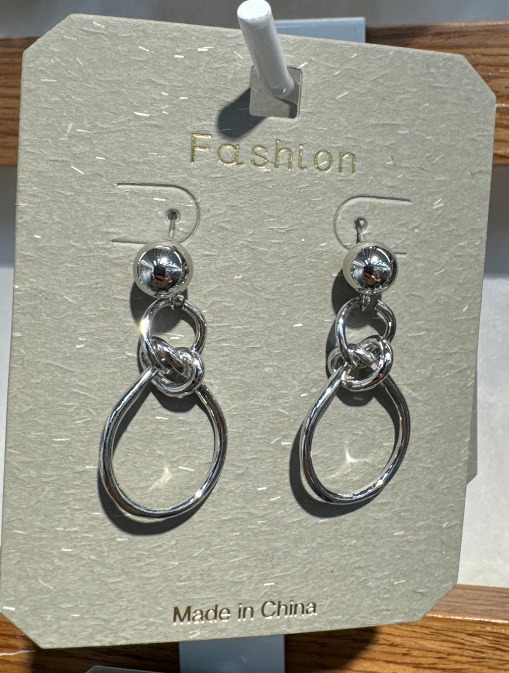 Silver-Tone Triple Oval Earrings - W3-0155