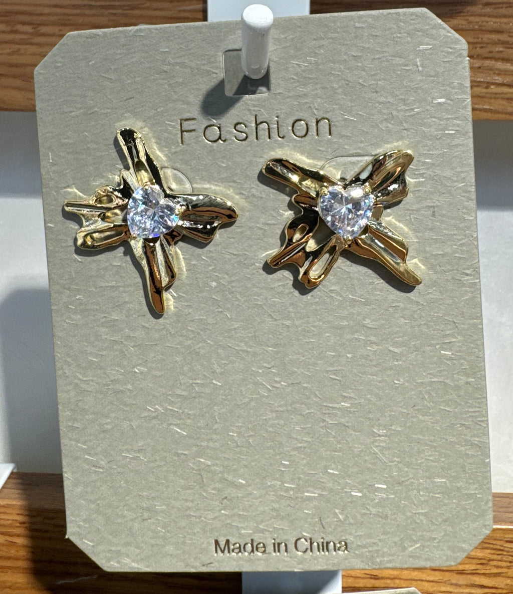 Sparkling Starburst Stud Earrings - W3-0158