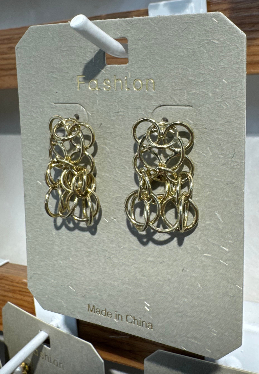 Interwoven Loop Drop Earrings - W3-0164