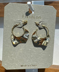 Sculptural Flared Hoop Earrings - W3-0165