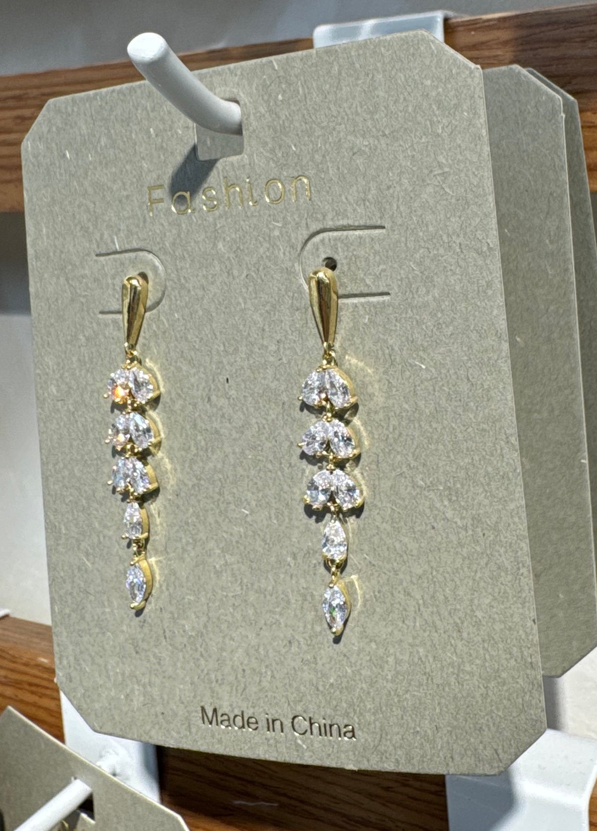 Sparkling Leaf Cascade Earrings - W3-0184
