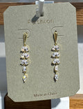 Sparkling Leaf Cascade Earrings - W3-0184