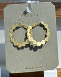 Linked Disc Hoop Earrings - W3-0188