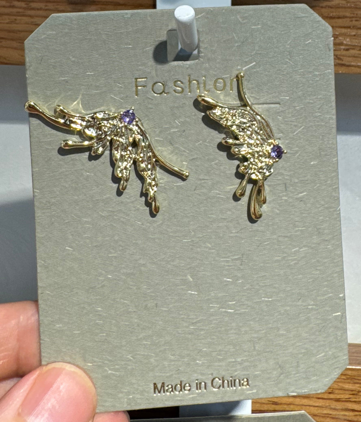 Sculpted Branch Statement Earrings - W3-0206
