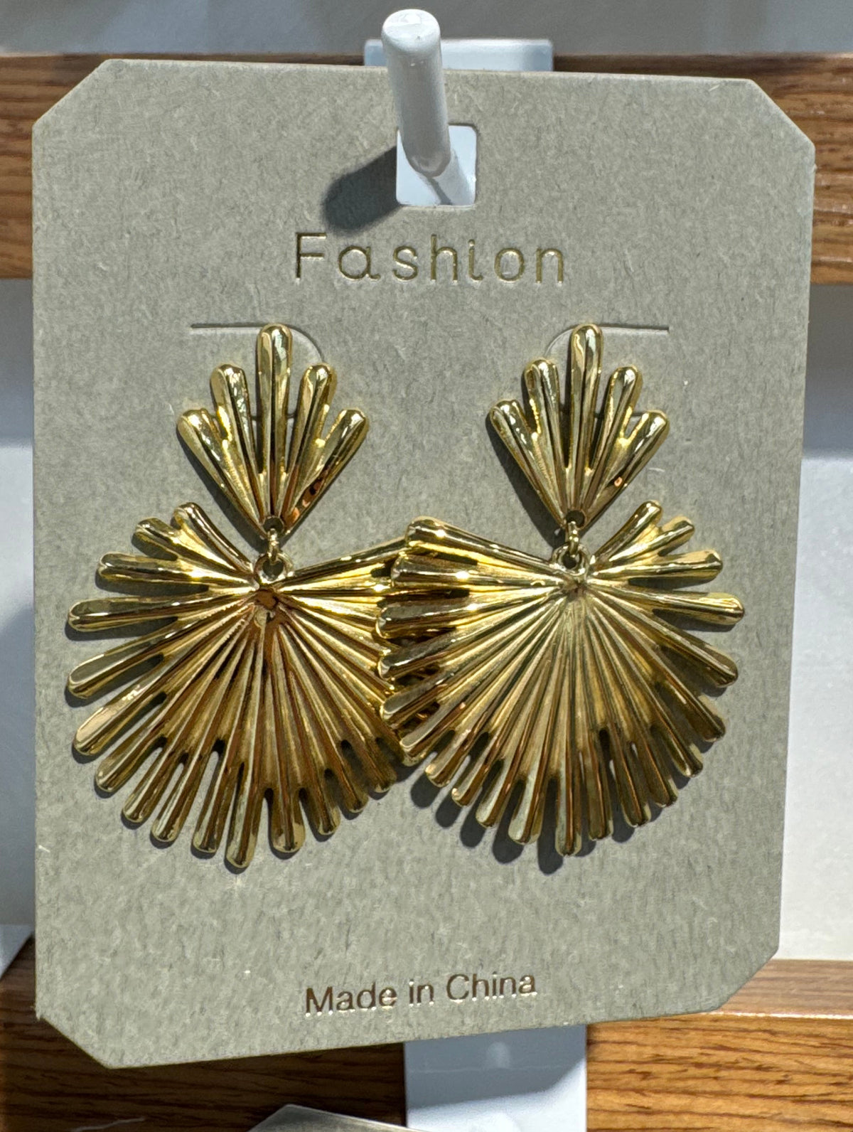 Radiating Fan Statement Earrings - W3-0244