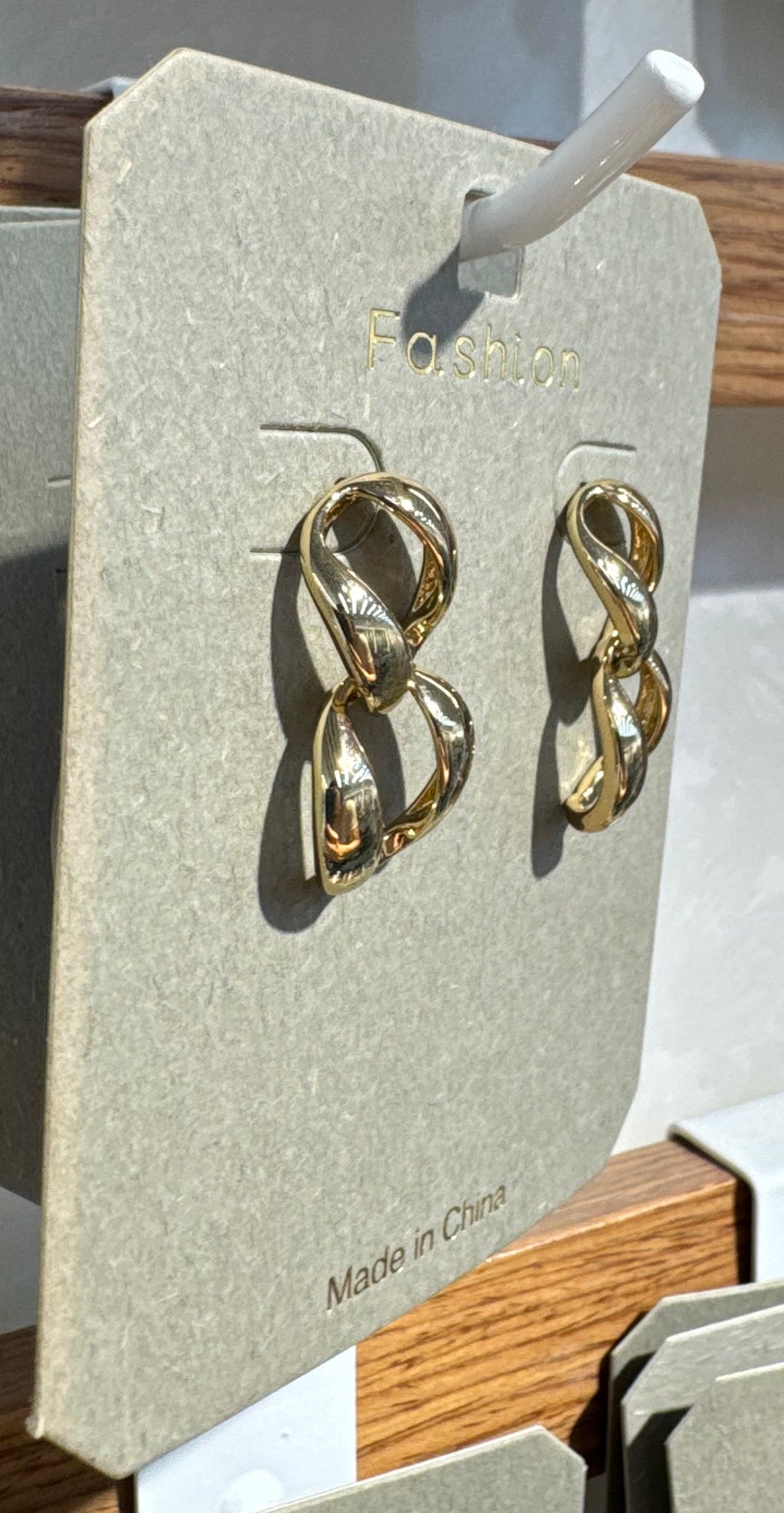 Twisted Double Link Earrings - W3-0249
