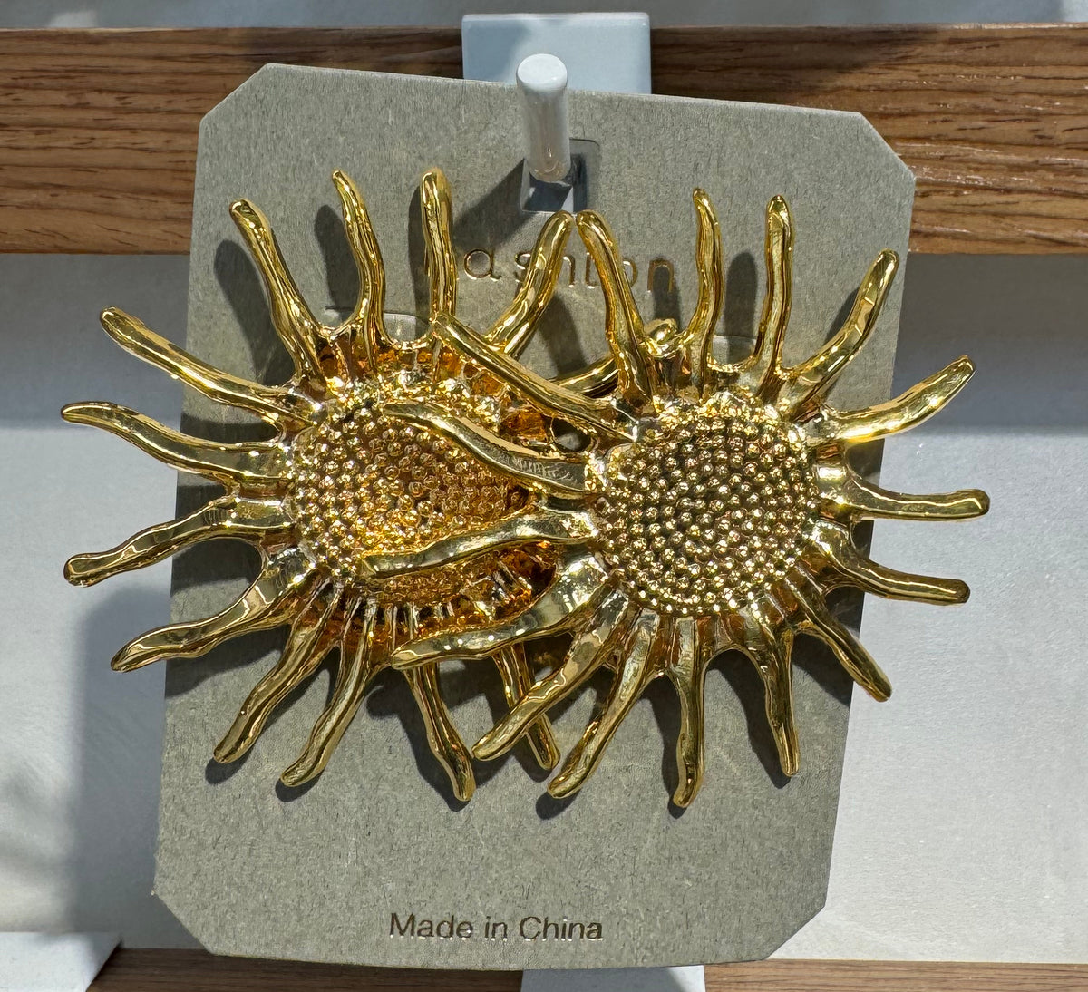 Oversized Sun Stud Earrings - W3-0259