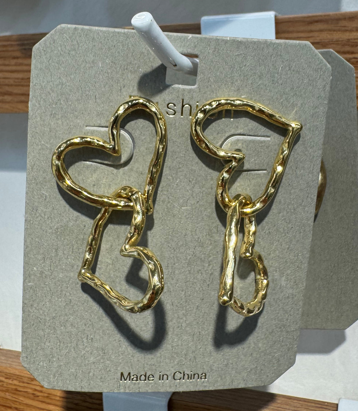 Interlocking Open Heart Earrings - W3-0266
