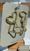 Interlocking Open Heart Earrings - W3-0266