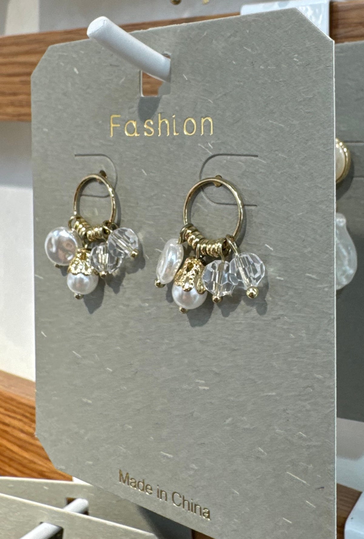 Mini Ring Beaded Cluster Earrings - W3-0295