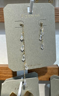Asymmetric Sparkling Chain Earrings - W3-0300