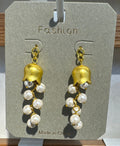 Bell Flower Bead Cluster Earrings - W3-0303