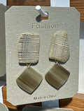 Striped Diamond Drop Earrings - W3-0315