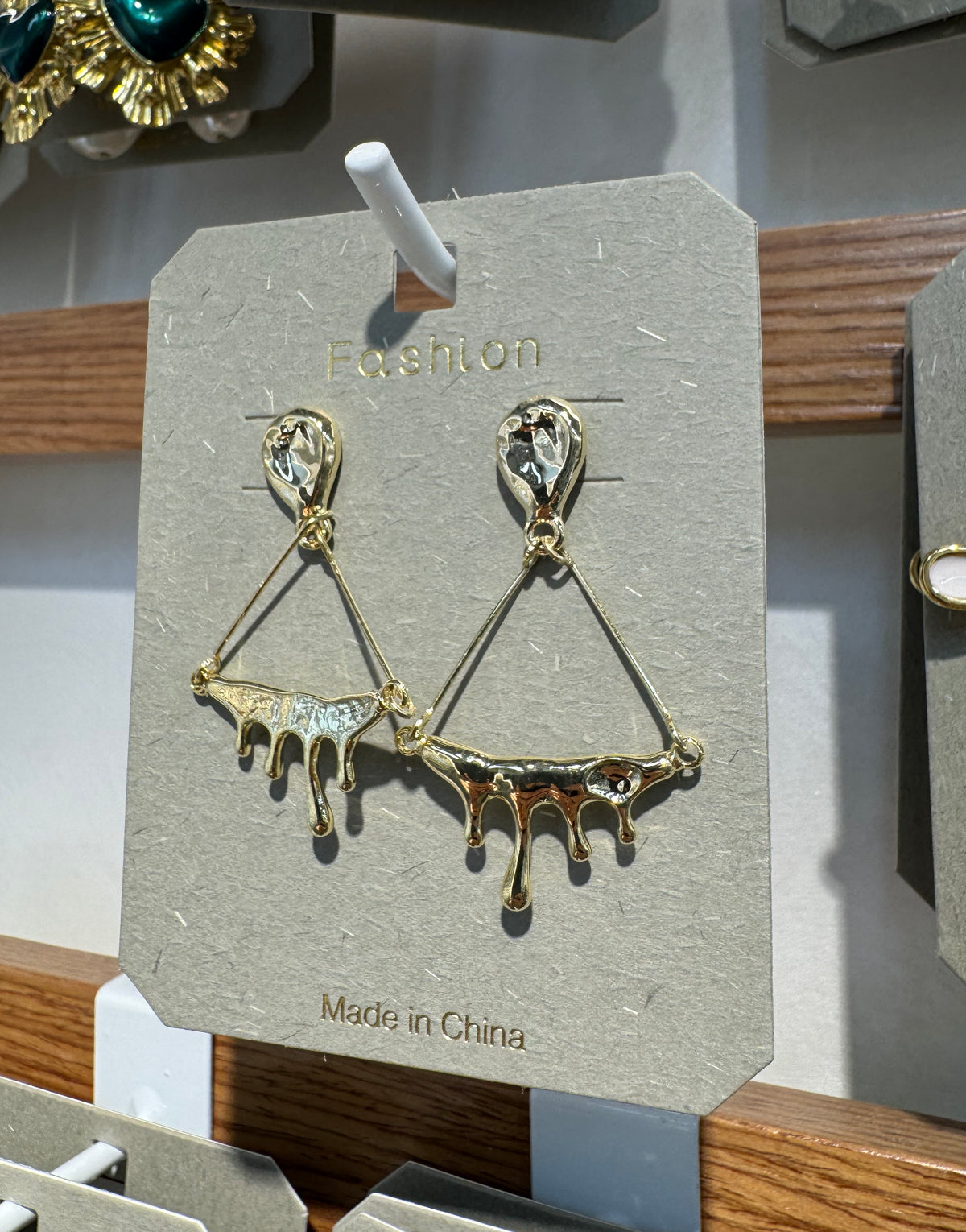 Triangle Fringe Drop Earrings - W3-0323