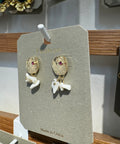 Floral Cluster Drop Earrings - W3-0329