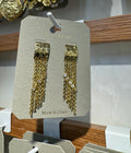 Mesh Chain Fringe Earrings - W3-0335