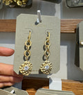 Linked Oval Coin Earrings - W3-0336