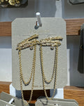Dragonfly Chain Tassel Earrings - W3-0338
