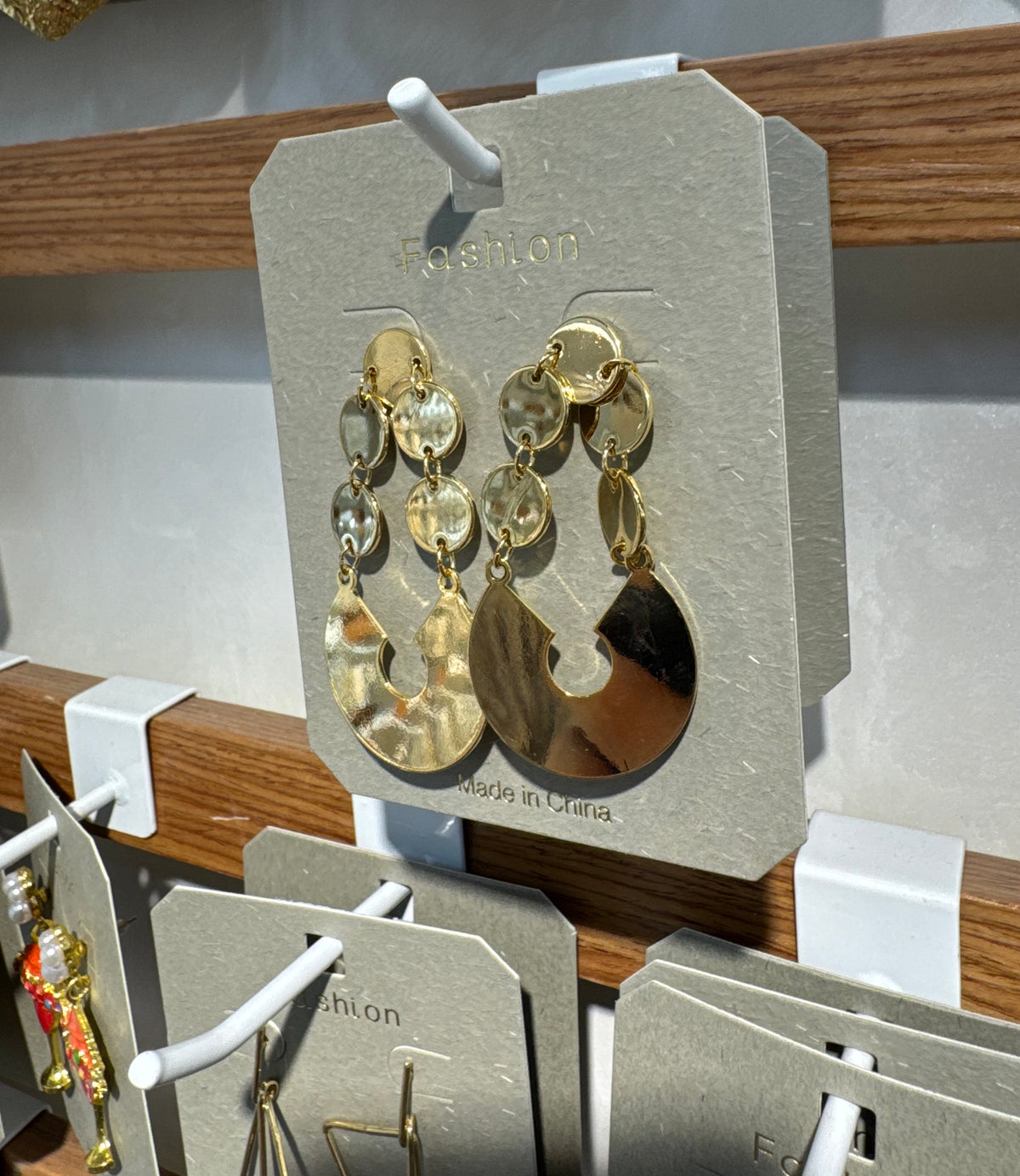 Faceted Disc Cluster Earrings - W3-0348