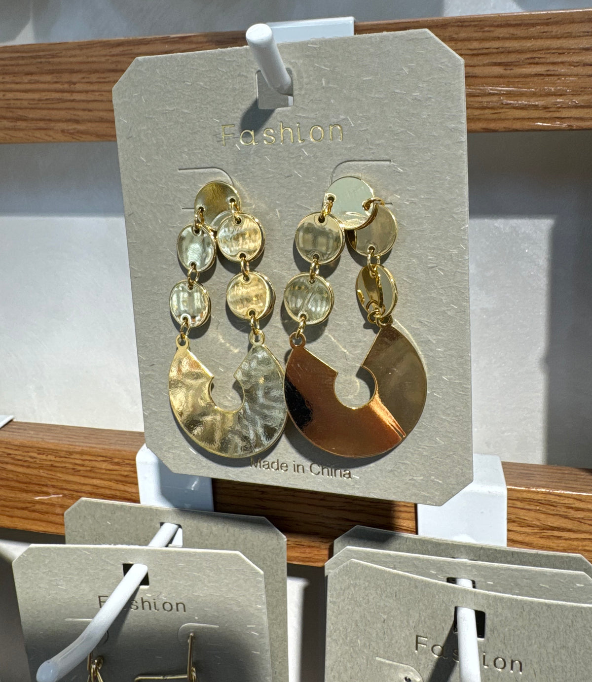 Faceted Disc Cluster Earrings - W3-0348