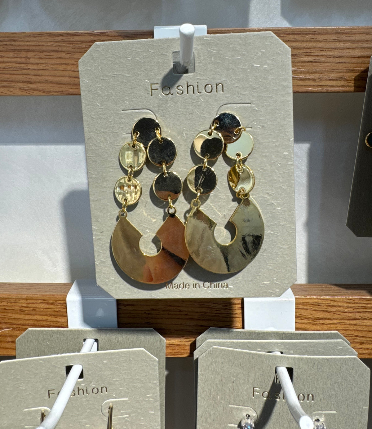 Faceted Disc Cluster Earrings - W3-0348
