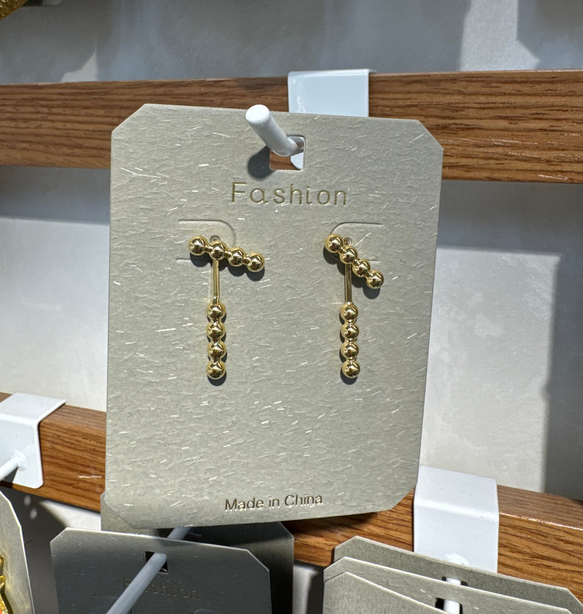 Bead Cluster Chain Earrings - W3-0349