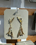 Sculptural Ribbon Drop Earrings - W3-0352
