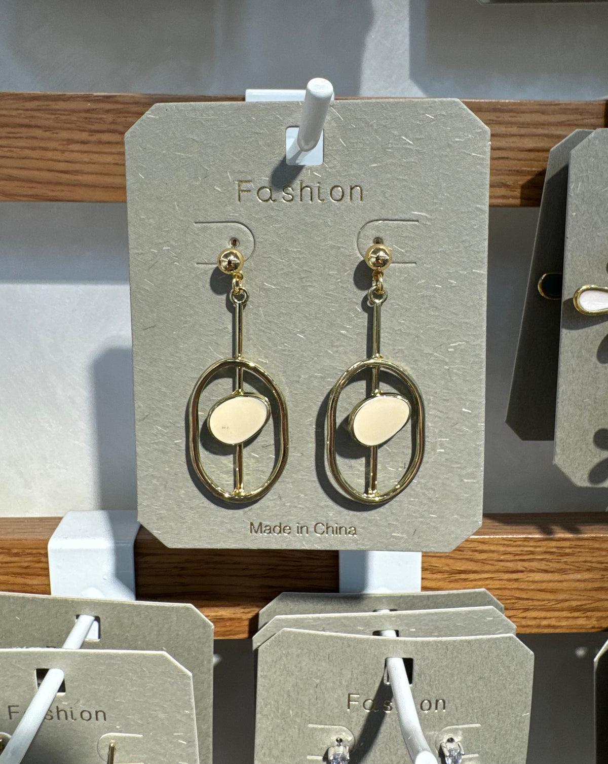 Double Oval Disc Earrings - W3-0357