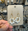 Pearl Cluster Hook Earrings - W3-0415