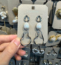 Open Heart Pearl Drop Earrings - W3-0417