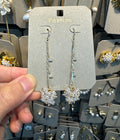 Long Star Charm Chain Earrings - W3-0418