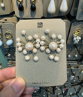 Radiant Pearl Cluster Studs - W3-0435