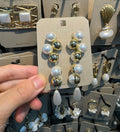 Mixed Bead Long Drop Earrings - W3-0469