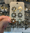 Triple Daisy Drop Earrings - W3-0476