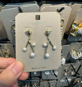 Heart Stud Pearl Branch Earrings - W3-0491