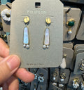 Tapered Pearl Bar Drop Earrings - W3-0555