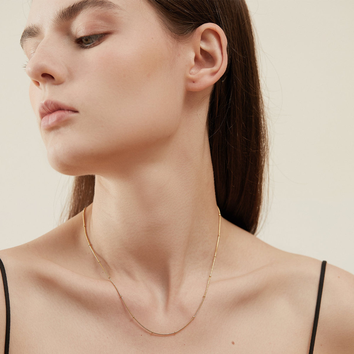 Beaded Satellite Chain Necklace