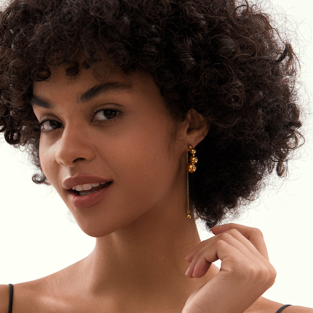 Organic Textured Tear Drop Statement Earrings, Sculptural 6cm