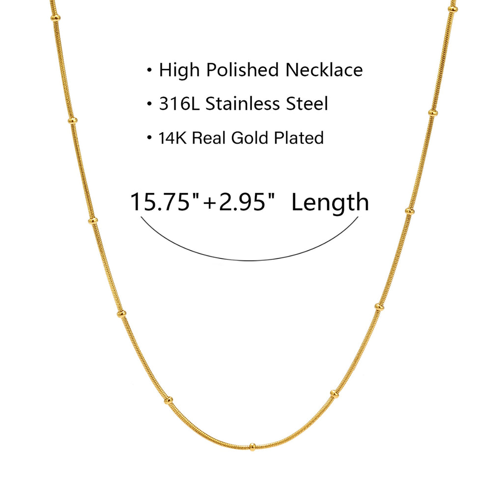 Beaded Satellite Chain Necklace