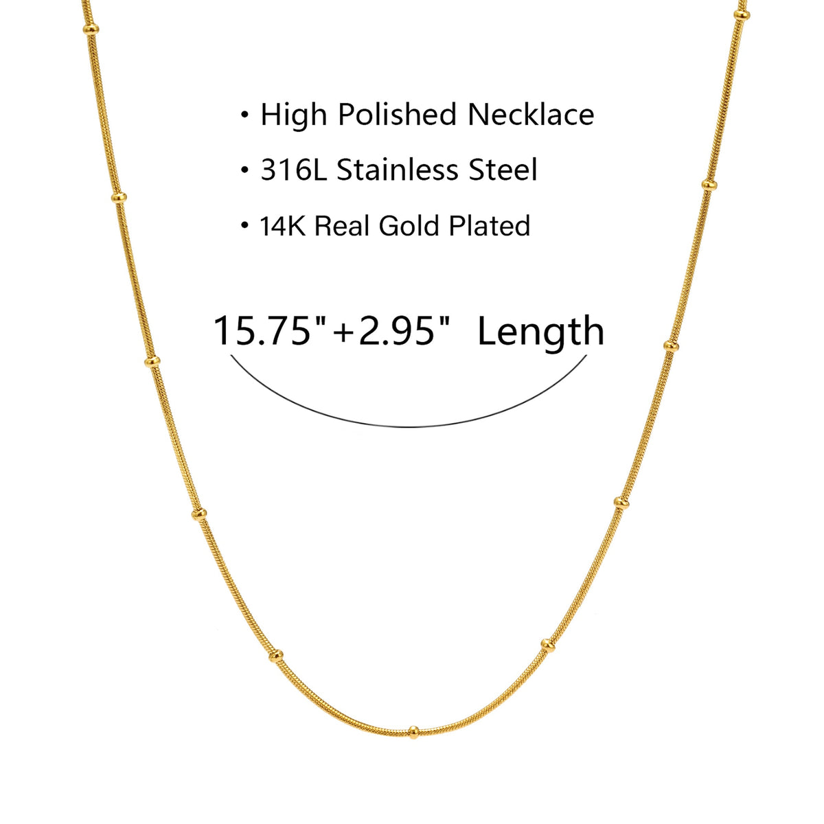 Beaded Satellite Chain Necklace